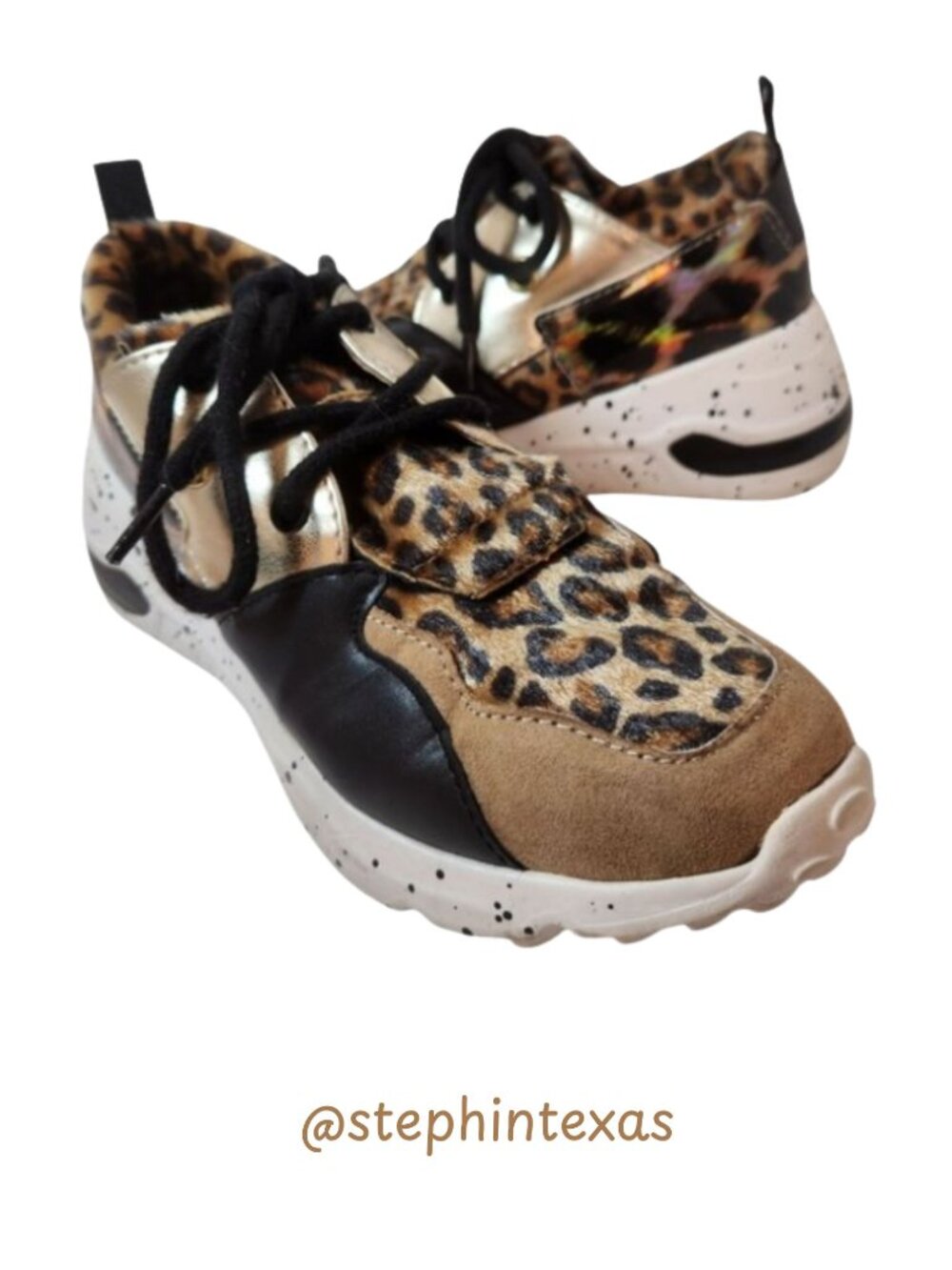 Women's Cheetah Print Sneakers Size 8M by Brash Low Top Fashion Sneakers